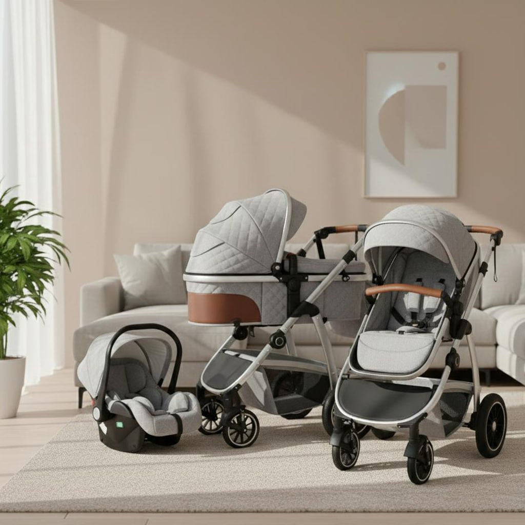 Poussette bébé modulable 3-en-1