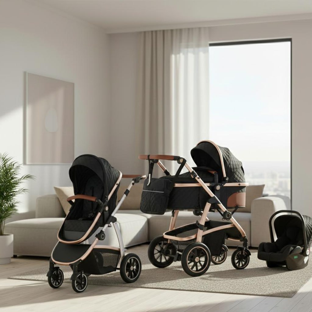 Poussette bébé modulable 3-en-1