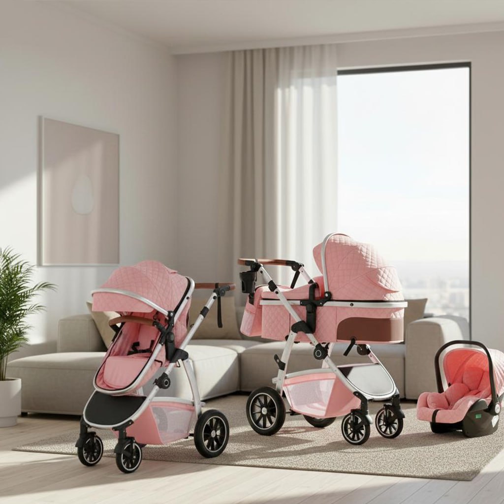 Poussette bébé modulable 3-en-1