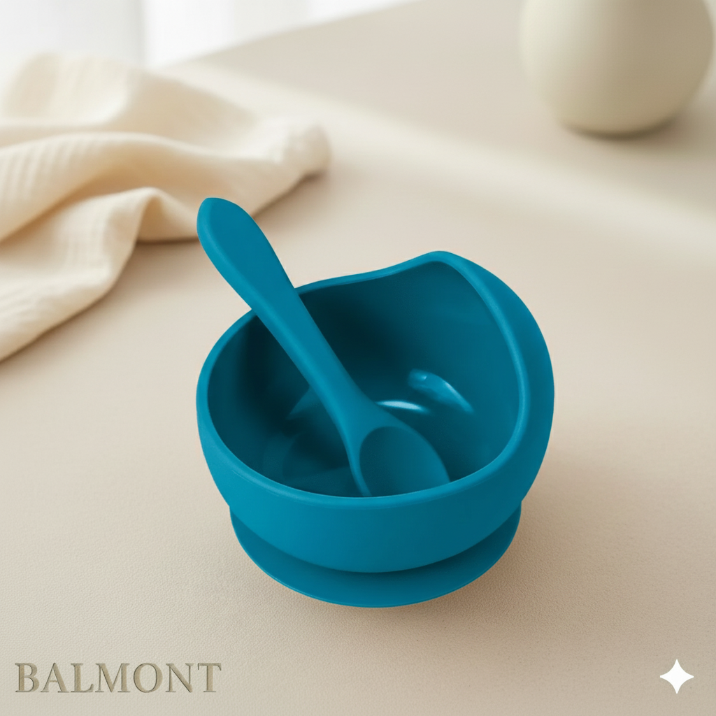 Set bol et cuillère en silicone bébé pour des repas en toute sérénité