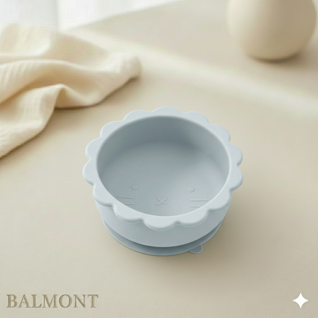 Bol bébé en silicone avec ventouse forme lion