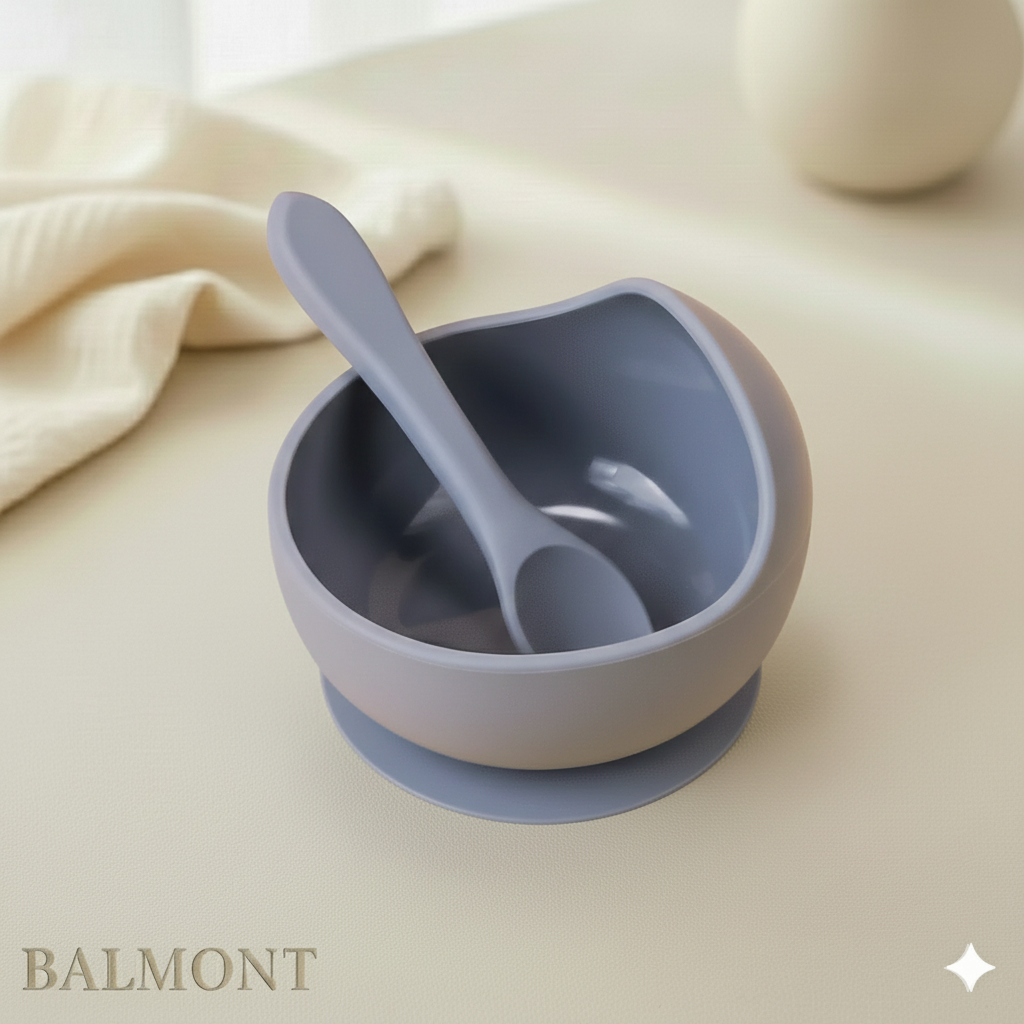 Set bol et cuillère bébé en silicone