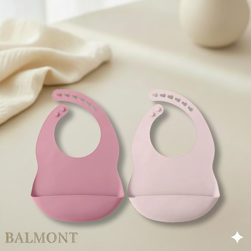 Set de 2 bavoirs bébé en silicone