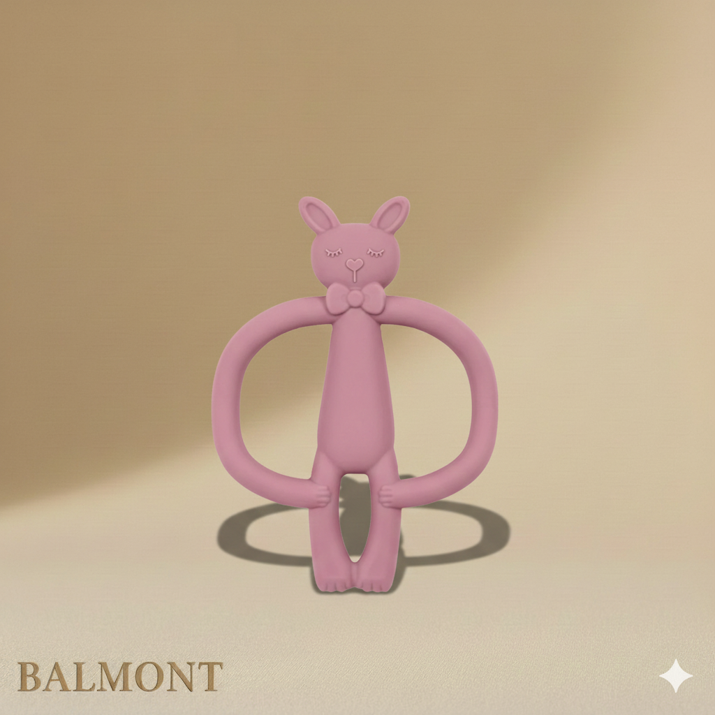 Anneau de dentition bébé en silicone forme lapin