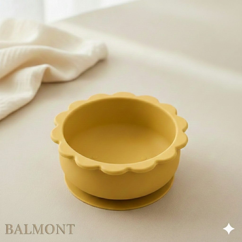 Bol en silicone bébé avec ventouse – forme lion, ludique et sécurisé