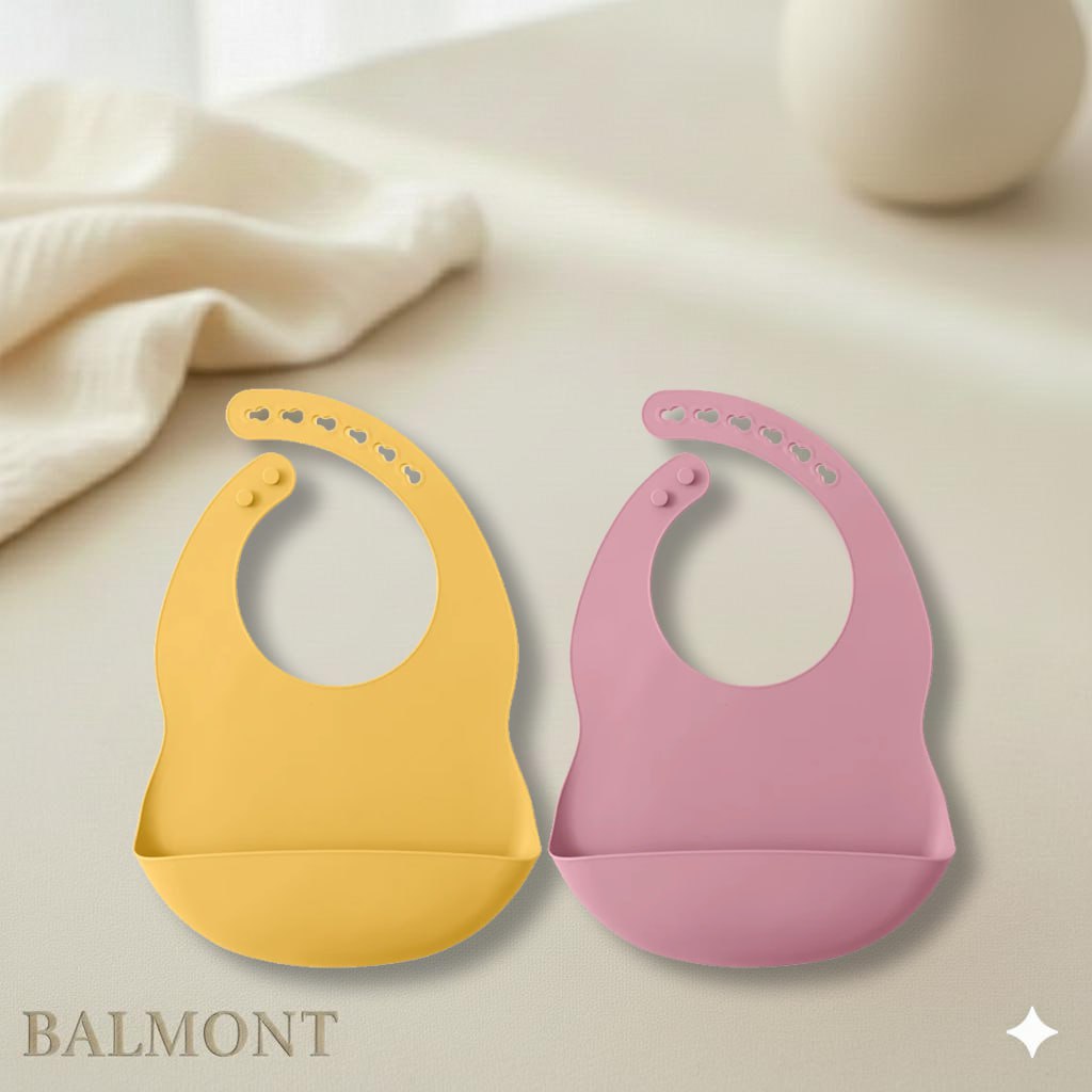 Set de 2 bavoirs bébé en silicone