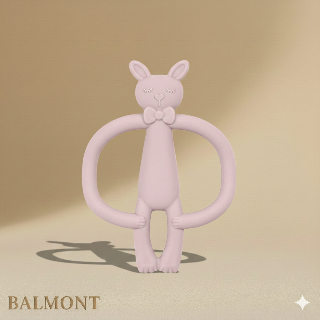 Anneau de dentition bébé en silicone forme lapin