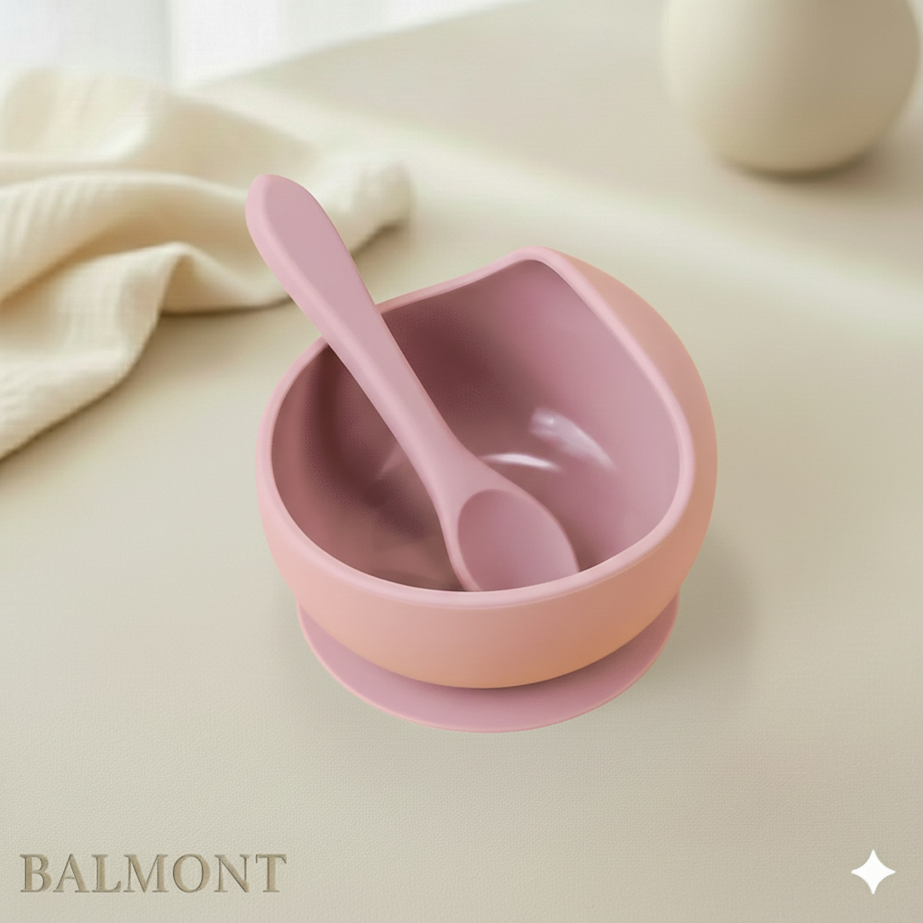 Set bol et cuillère en silicone bébé pour des repas en toute sérénité