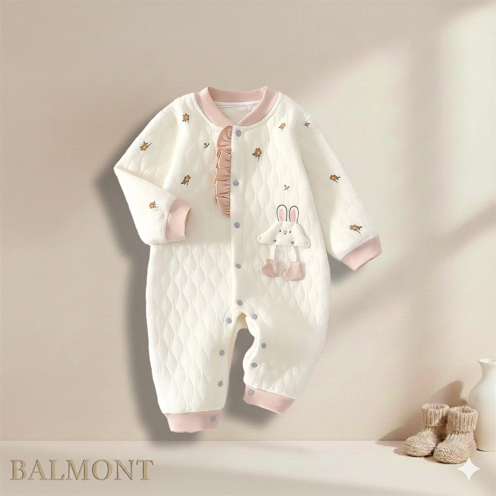Combinaison bébé en coton motif animal