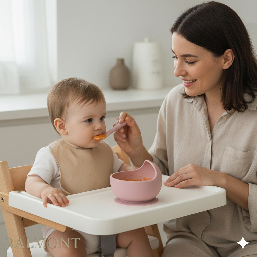 Set bol et cuillère en silicone bébé pour des repas en toute sérénité