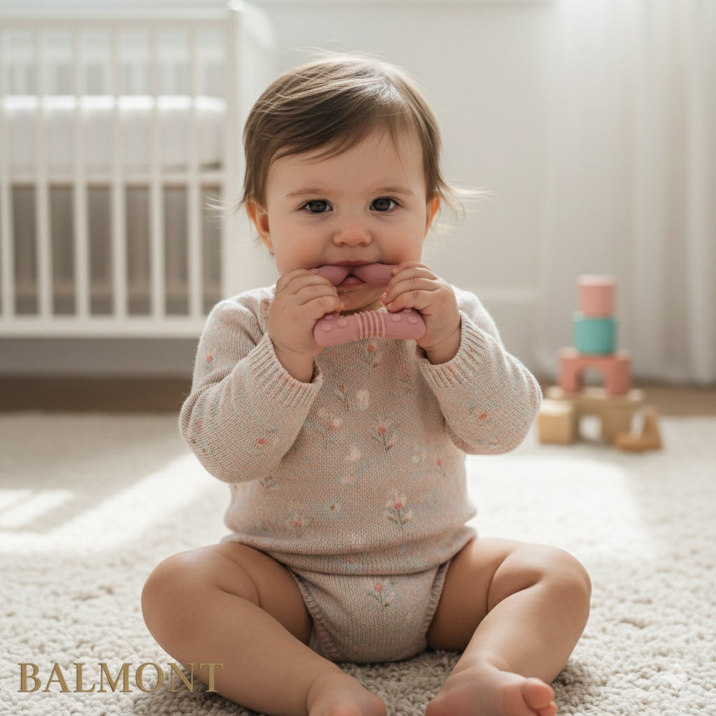 Anneau de dentition en silicone bébé pour apaiser les gencives