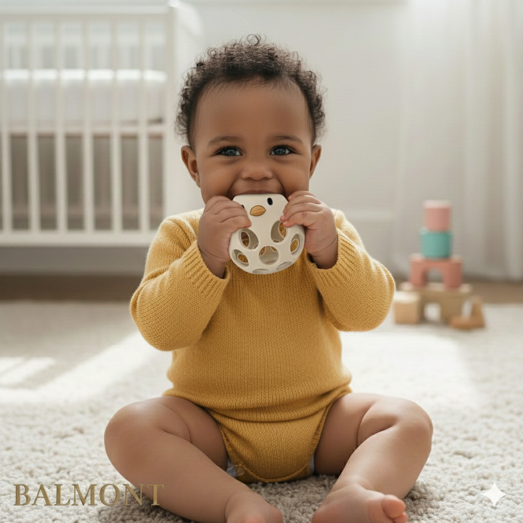 Anneau de dentition bébé en silicone forme poussin