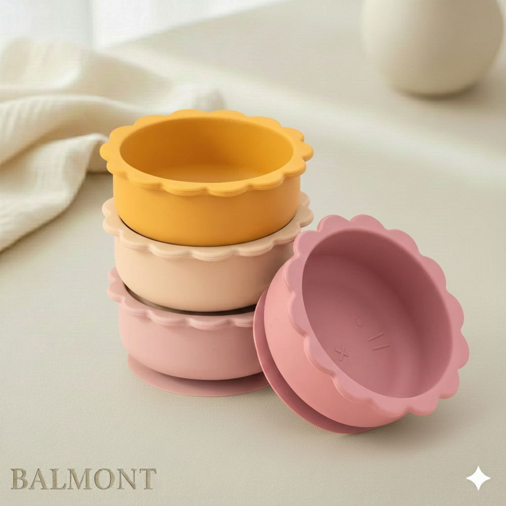 Bol en silicone bébé avec ventouse – forme lion, ludique et sécurisé