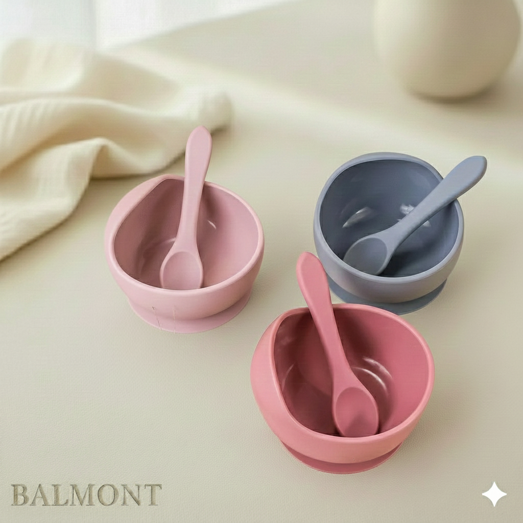 Set bol et cuillère en silicone bébé pour des repas en toute sérénité