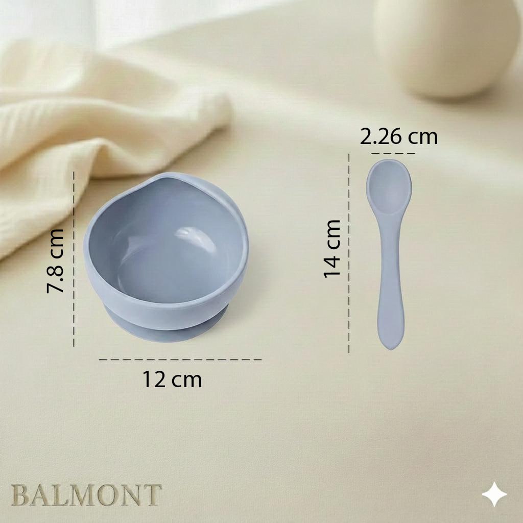 Set bol et cuillère en silicone bébé pour des repas en toute sérénité