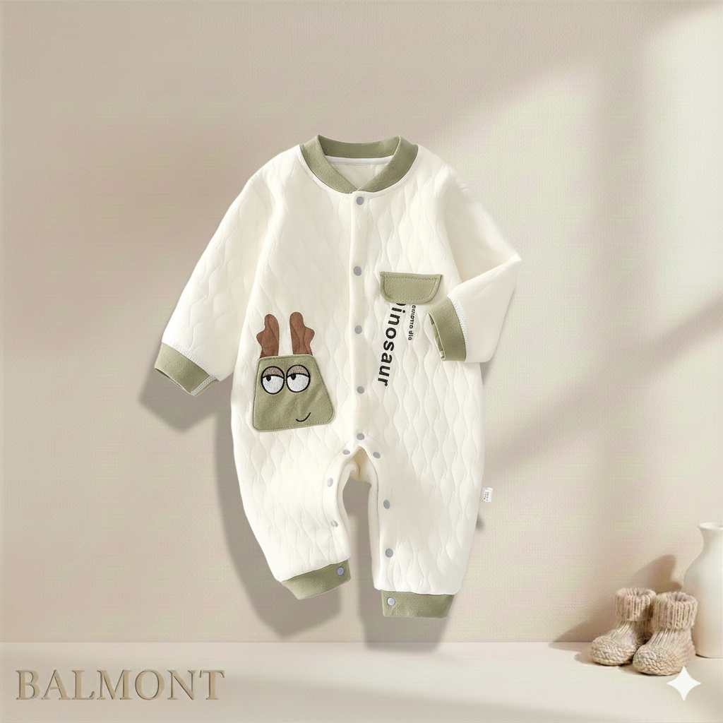 Combinaison bébé en coton motif animal